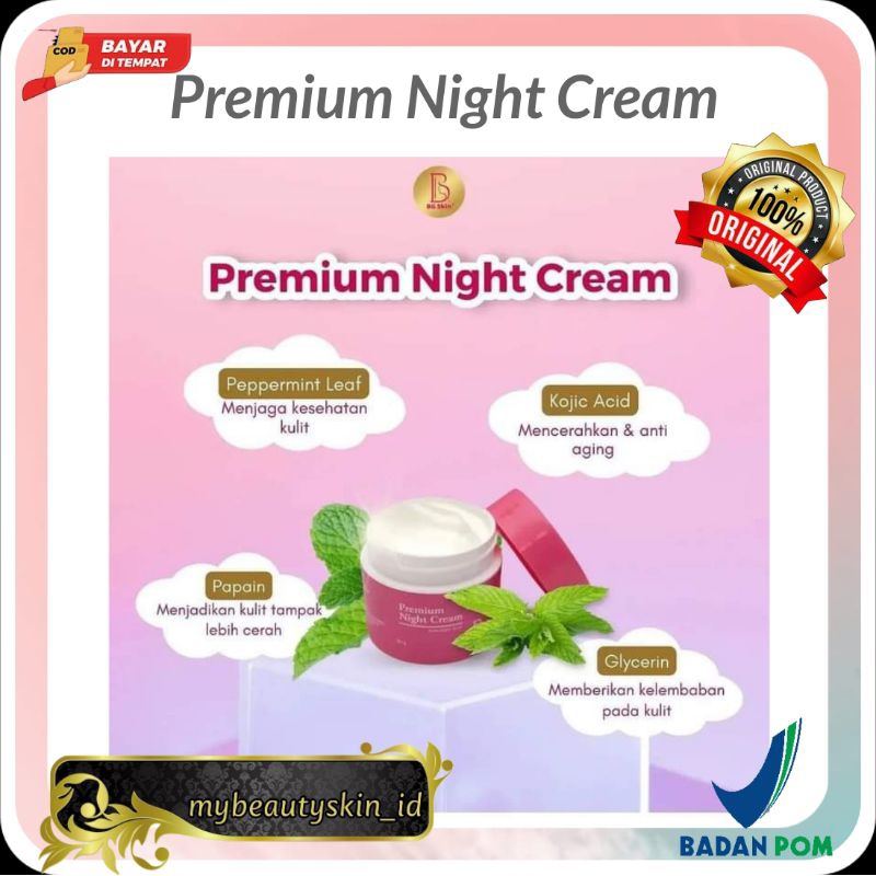 Jual New Brightening Night Cream Bg Skin | Shopee Indonesia