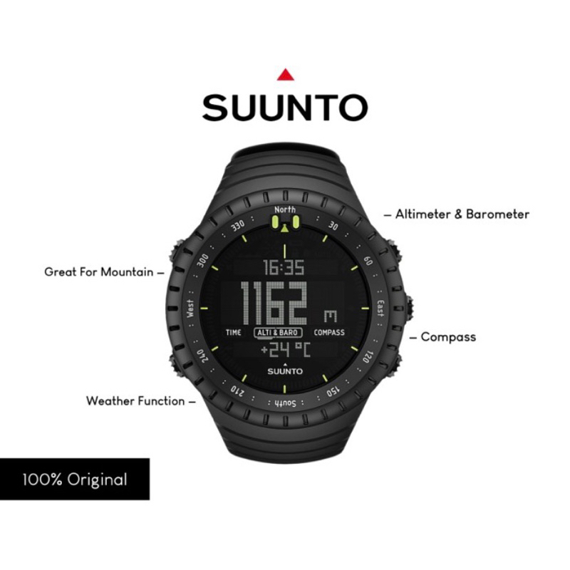 Jual Suunto Core All Black Military Jam Tangan Outdoor Shopee Indonesia