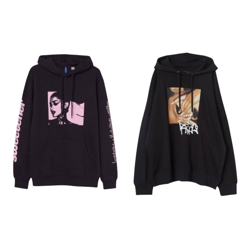 Jual HOODIE H M JAKER HNM PRIA WANITA ARIANA GRANDE BLACK SWEETENER FULLTAG FREE PAPPERBAG Shopee Indonesia