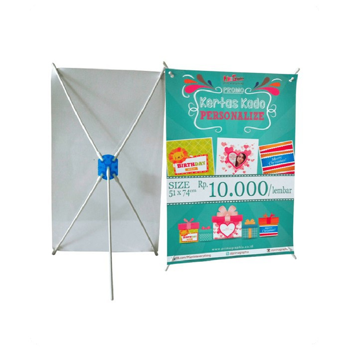 Jual Rangka Mini Banner/X Banner Mini Murah/X Banner kecil uk A4 ...
