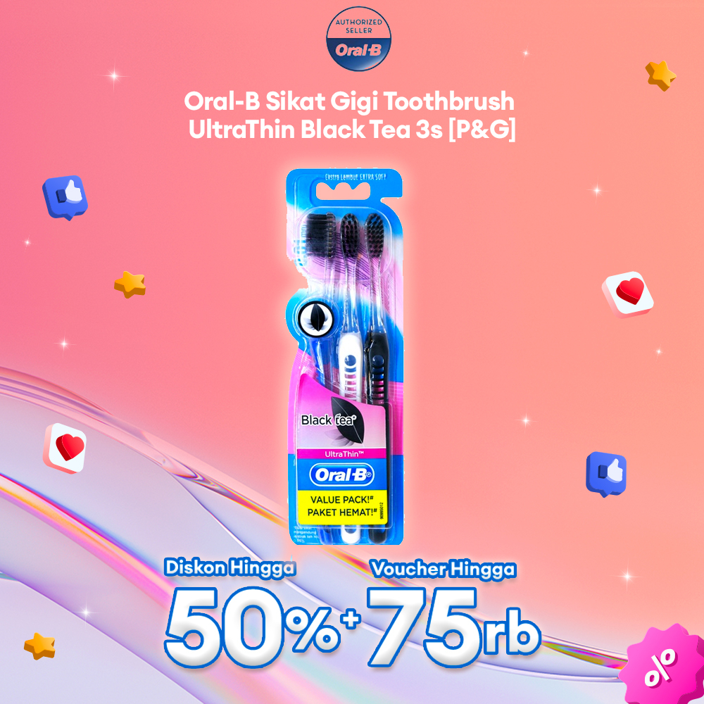 Jual Oral-B Sikat Gigi Toothbrush UltraThin Black Tea 3s [P&G] | Shopee ...