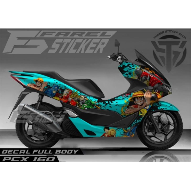 Jual Sticker decal variasi karakter animasi untuk motor Honda PCX full