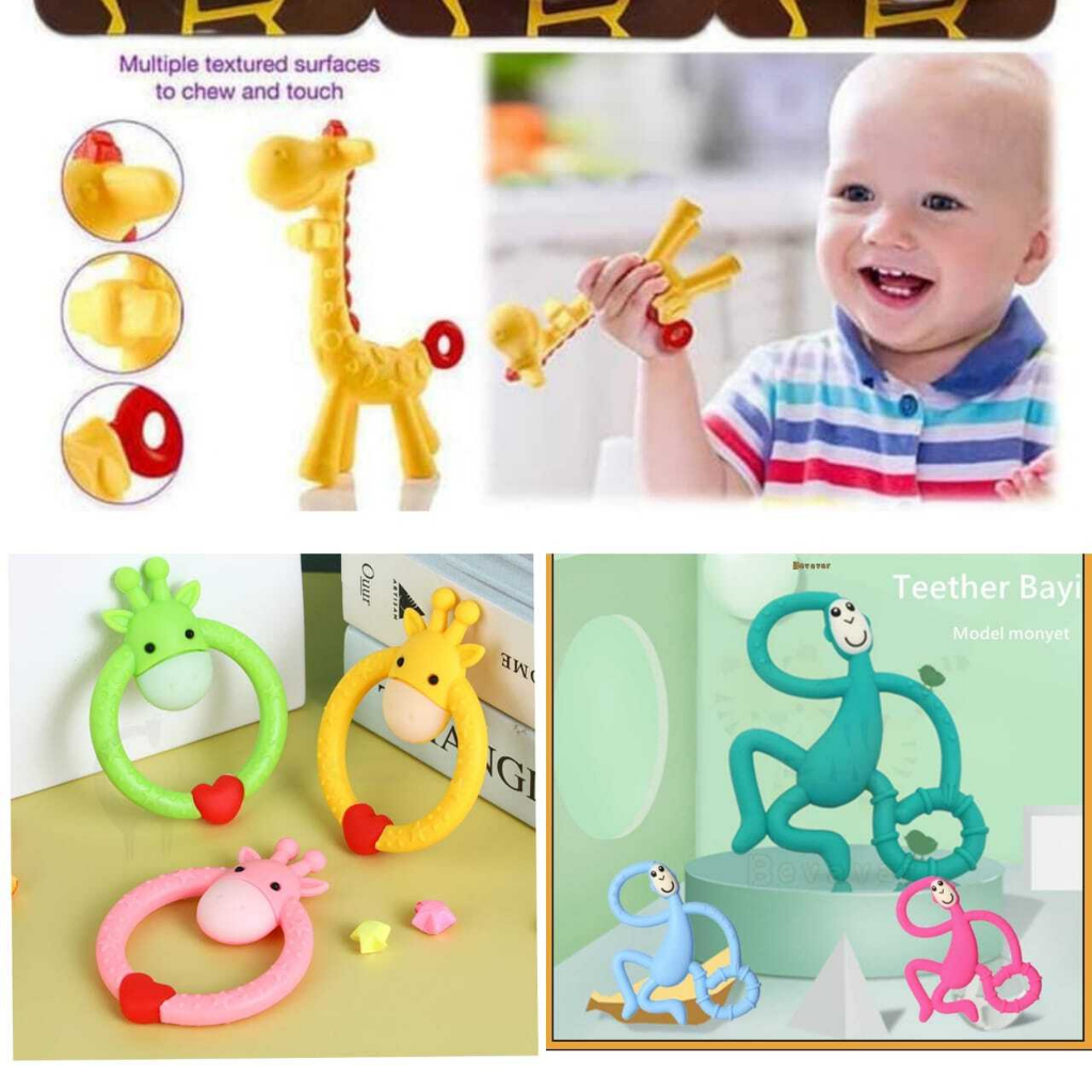 Jual Teether Jerapah Mainan Gigit Bayi BPA FREE Baby Grow Shopee