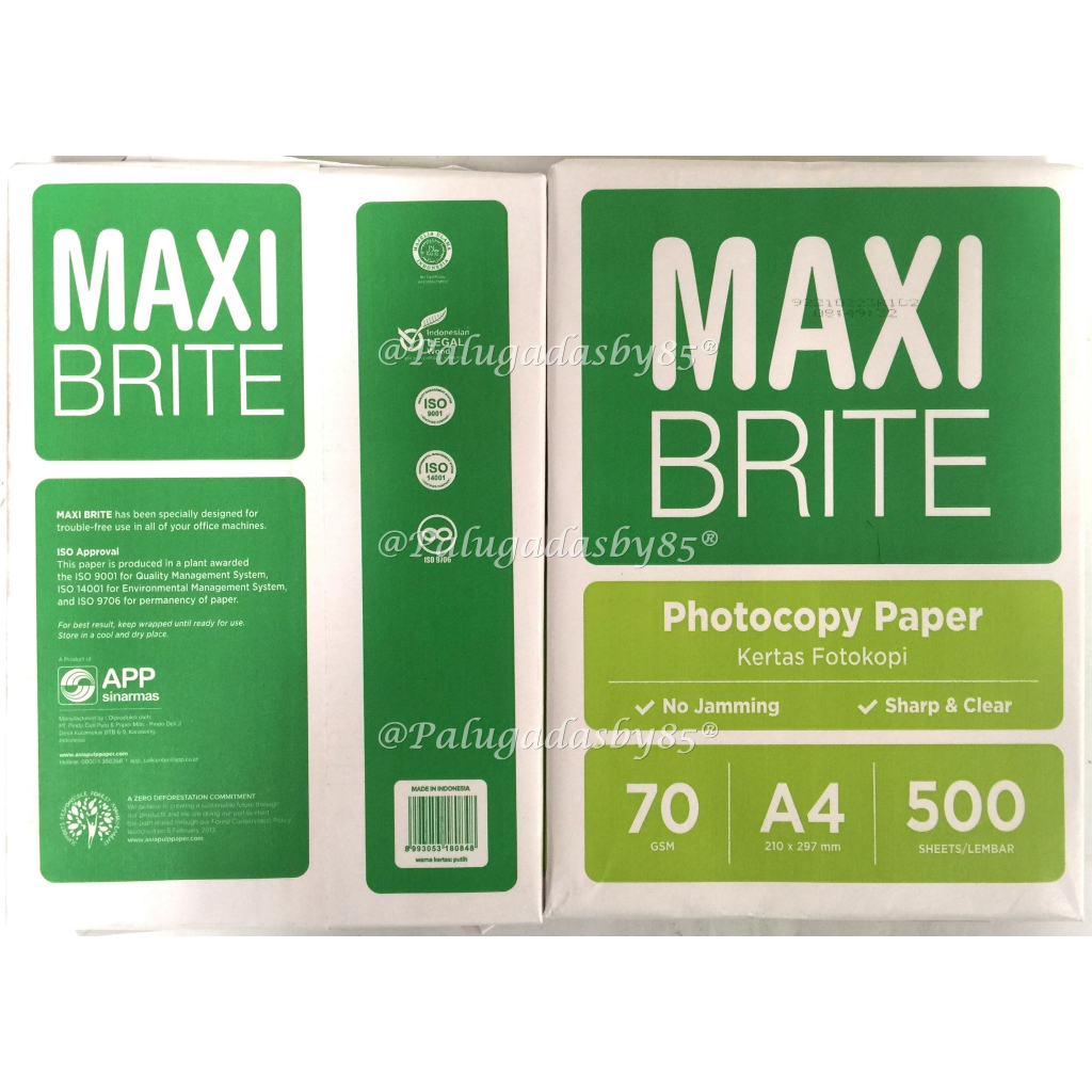 Jual Kertas HVS MAXIBRITE A4 70 Gram (1 Pak) Khusus Instant | Shopee ...