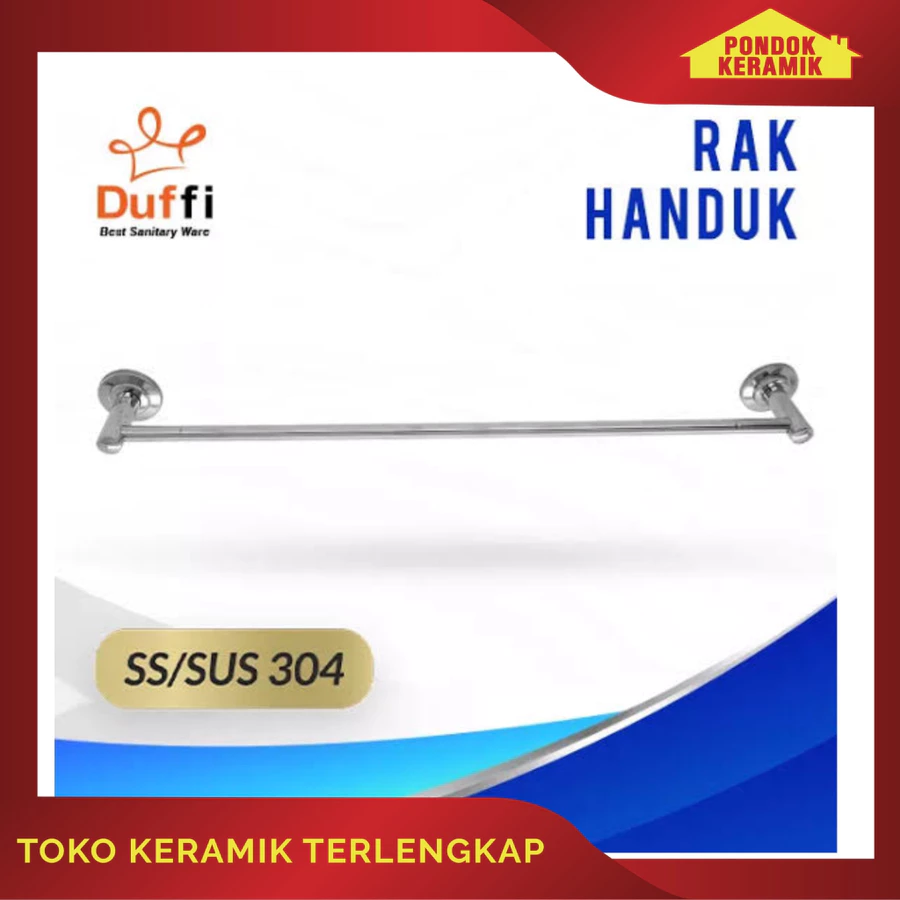 RAK HANDUK SINGLE DUFFI SUS 304 70 CM