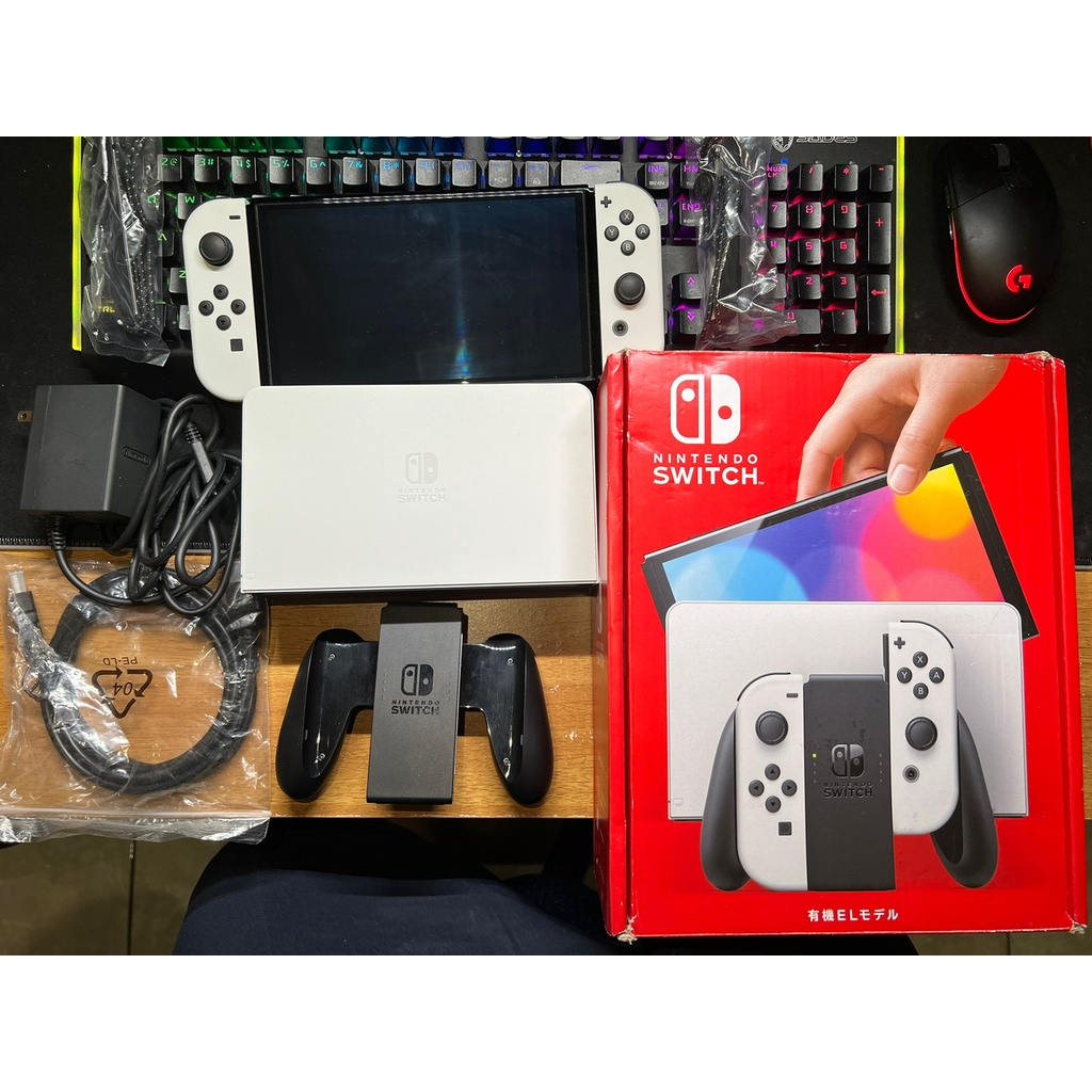 Jual Nintendo Switch Oled Masih Putih Bersih Like New Dan Lengkap Fullset Shopee Indonesia