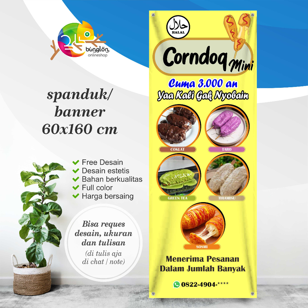 Jual Spanduk, Banner Corndog Mini, Jajanan Jaman Now | Shopee Indonesia