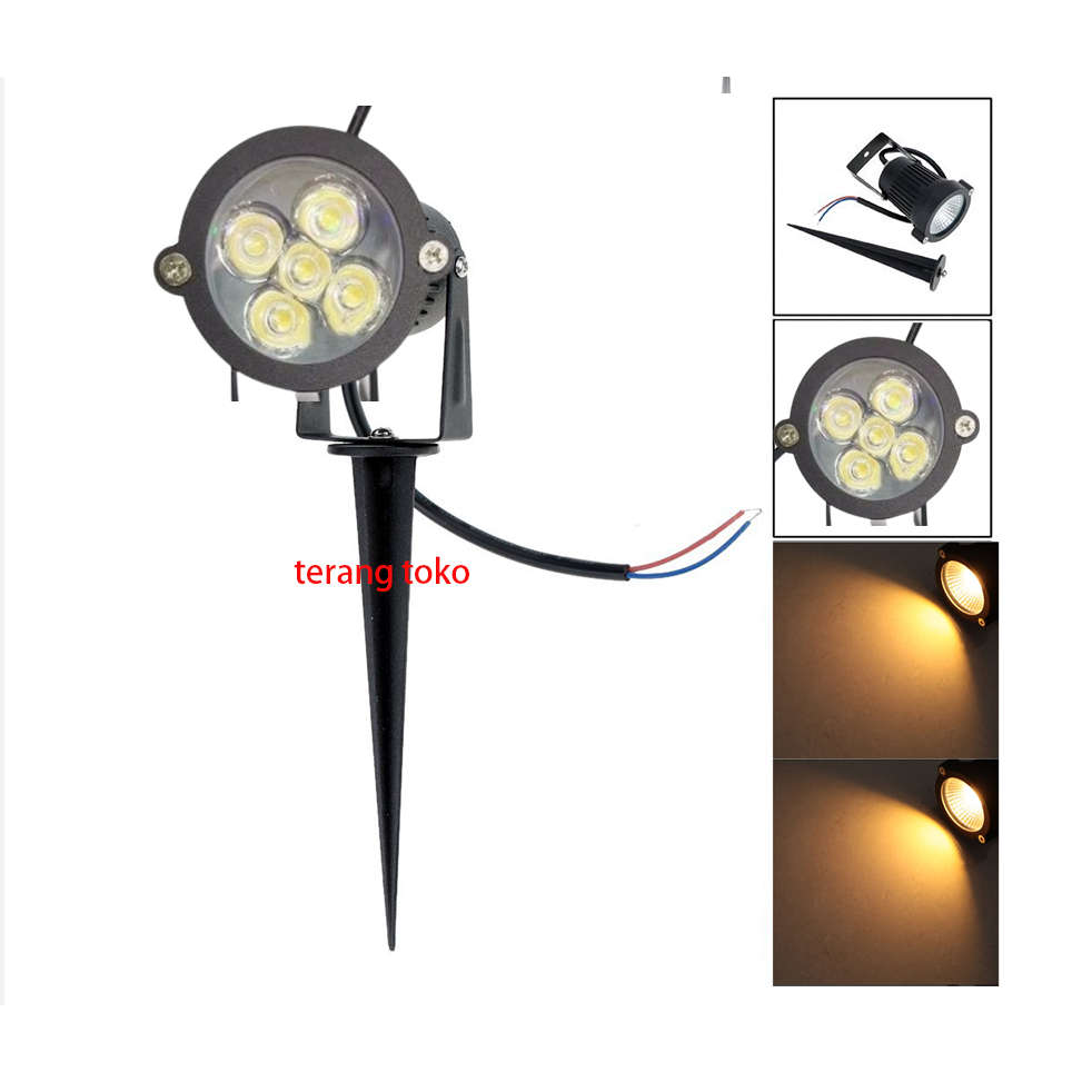 Jual Lampu Taman Led Sorot W Cob Tancap Sorot W Cob Taman Tancap W Cob W Led Shopee Indonesia