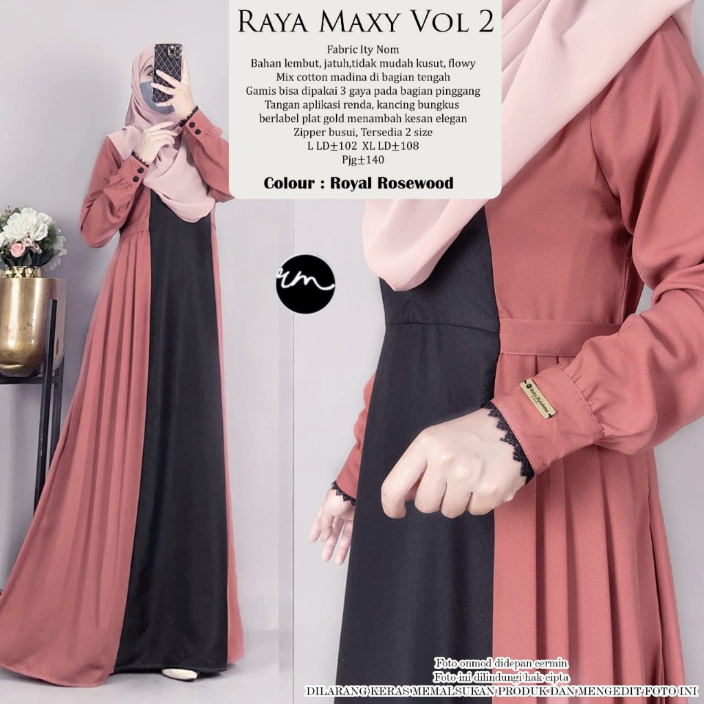 Jual RAYA MAXY VOL 2 DRESS Ori 100% By Ratu Mulabees GAMIS POLOS ...