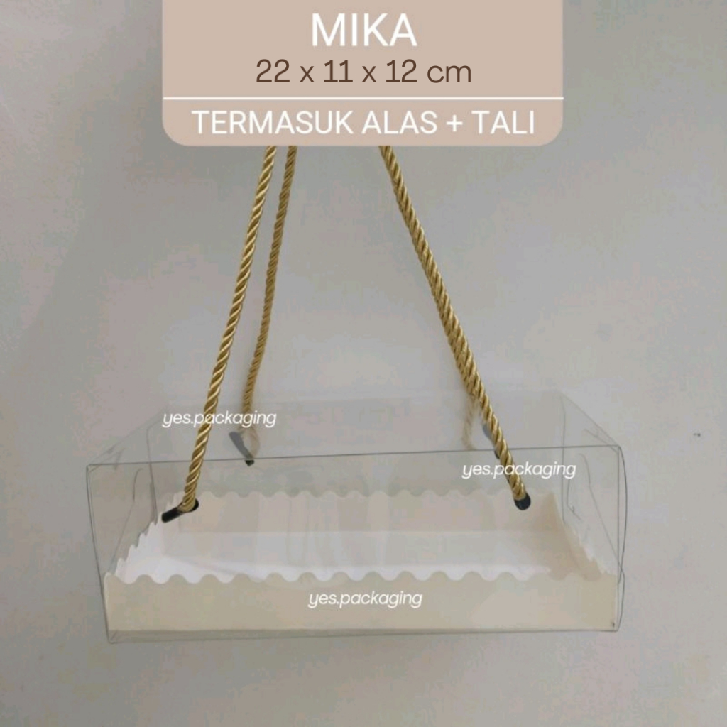 Jual [22x11x12cm] MIKA TALI Box Kotak Mika Handle Tali Clear Transparan ...