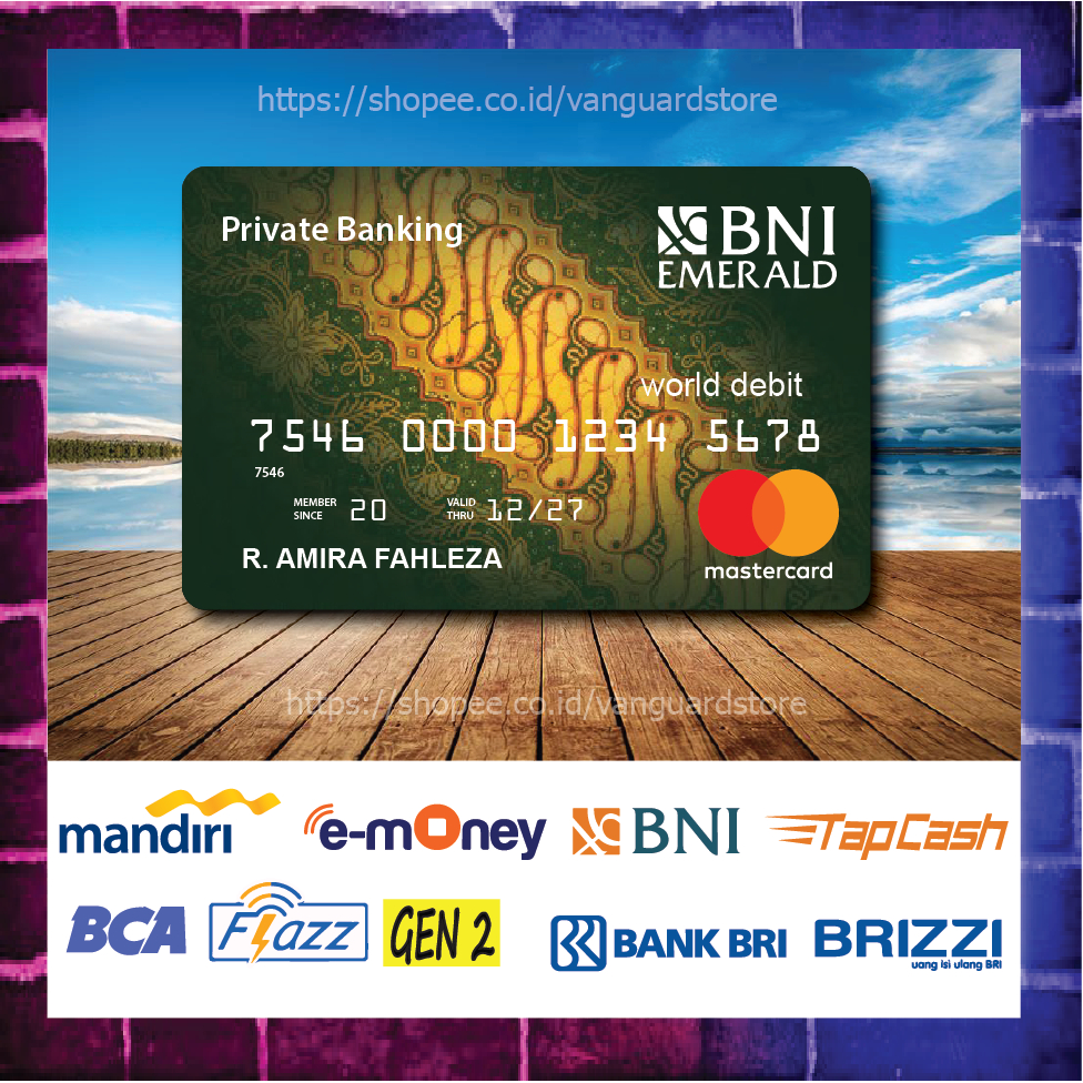 Jual KARTU E MONEY E TOLL KARTU BNI EMERALD CARD CREDIT EMONEY MANDIRI ...