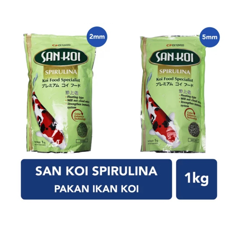 Jual Pakan Ikan Sankoi Spirulina Small Medium 1 Kg I Makanan Koi ...