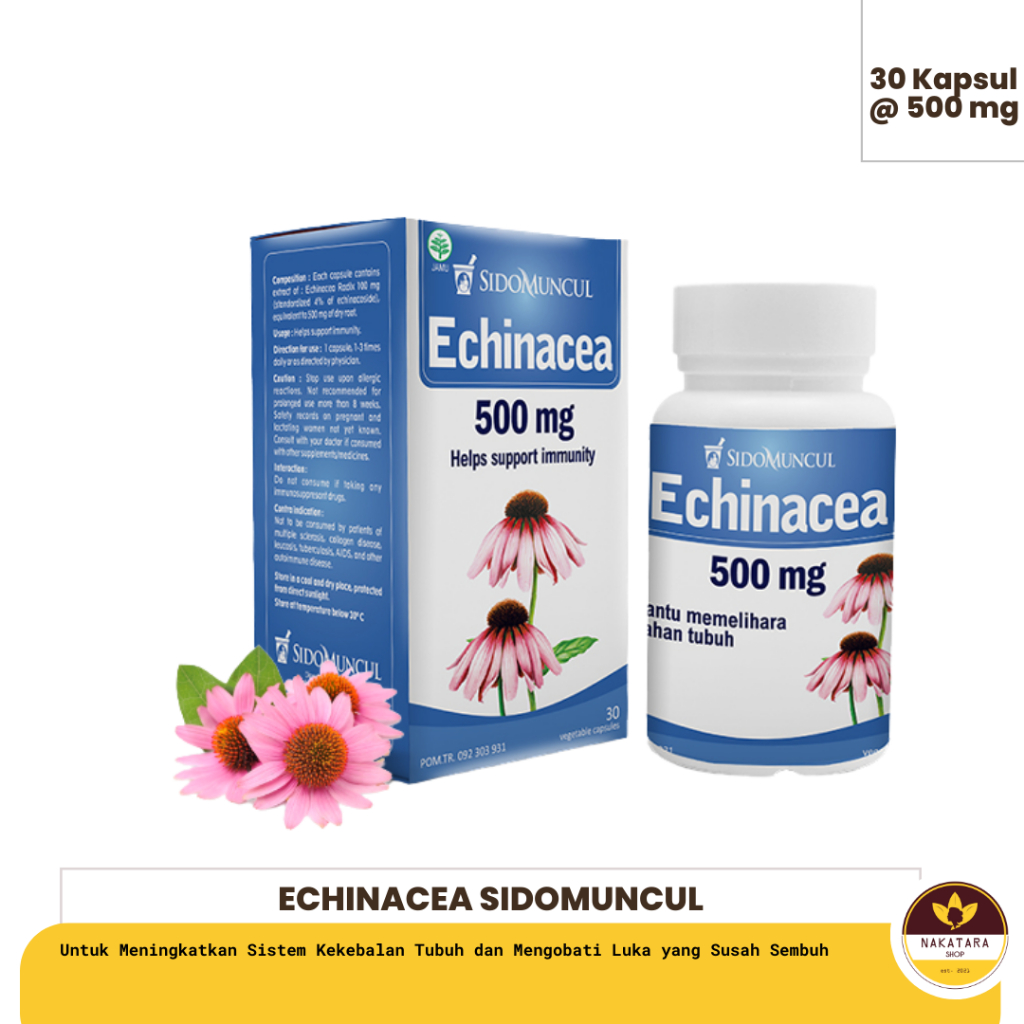 Jual ECHINACEA 500MG SIDO MUNCUL ISI 30 KAPSUL | Shopee Indonesia