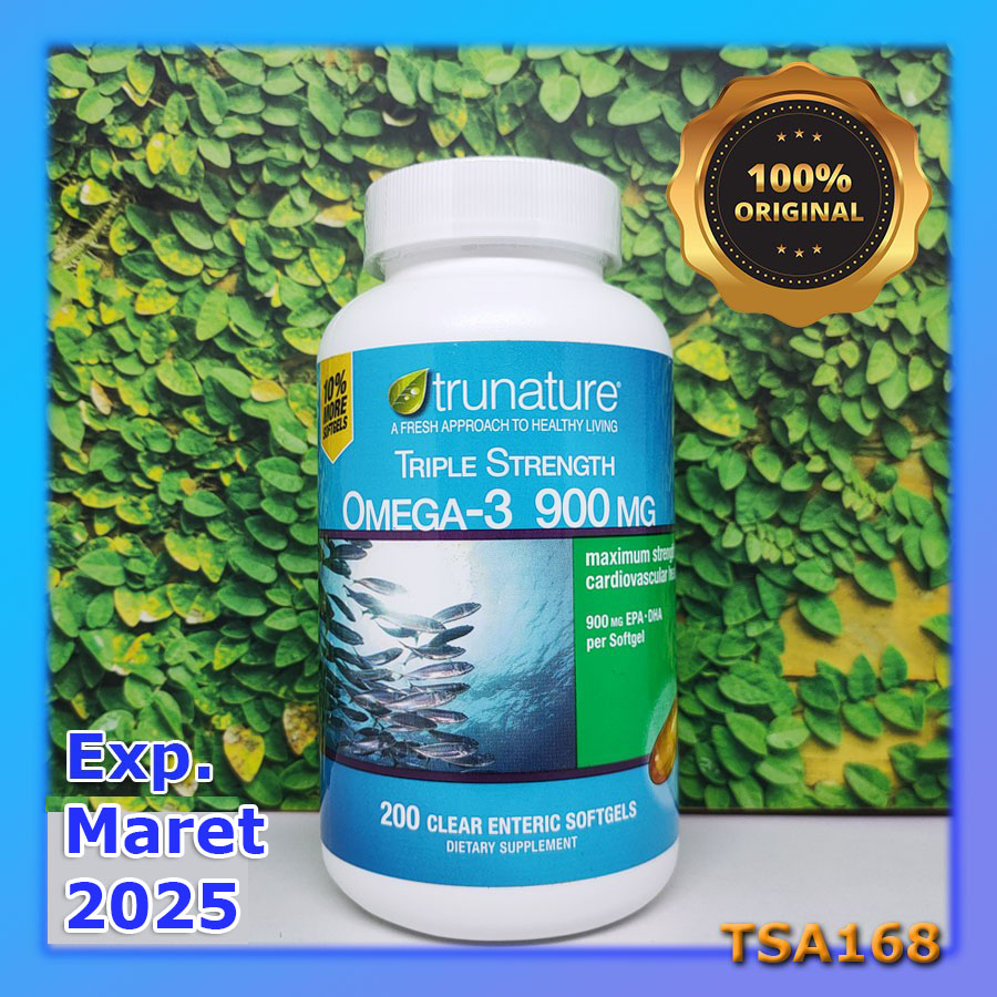 Jual Trunature Triple Strength Omega 3 Omega3 Fish Oil 900 mg 200