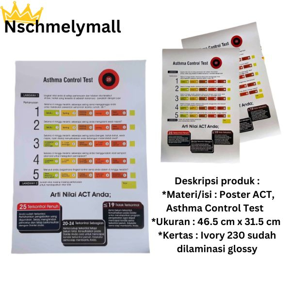 Jual murce poster asthma control test kertas tebal glossy poster