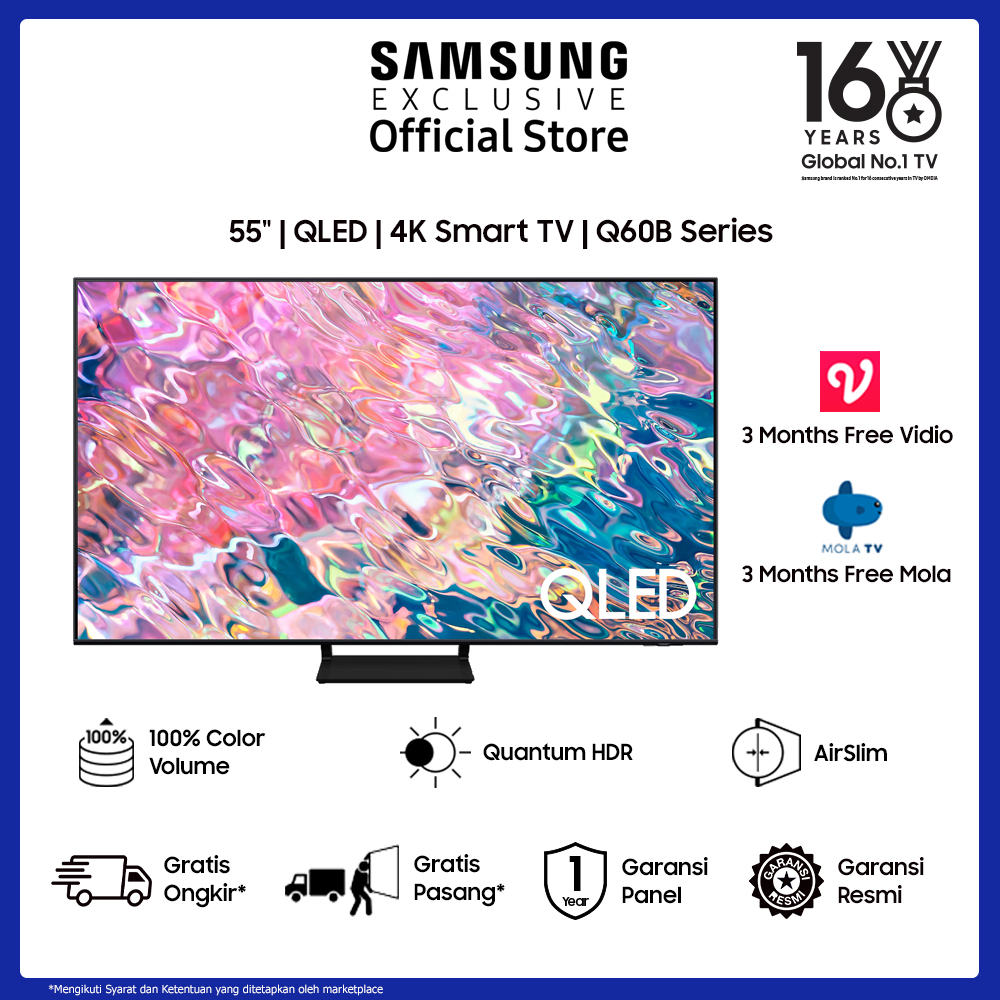 Jual Samsung 55 Smart TV QLED 4K Q60B | Shopee Indonesia