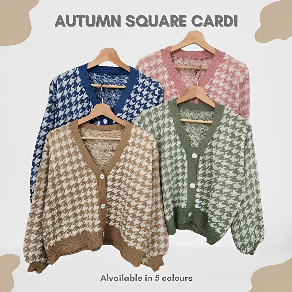 Jual AUTUMN SQUARE CARDI/ CARDIDIGAN RAJUT KANCING/ OUTHER AUTUMN RAJUT ...