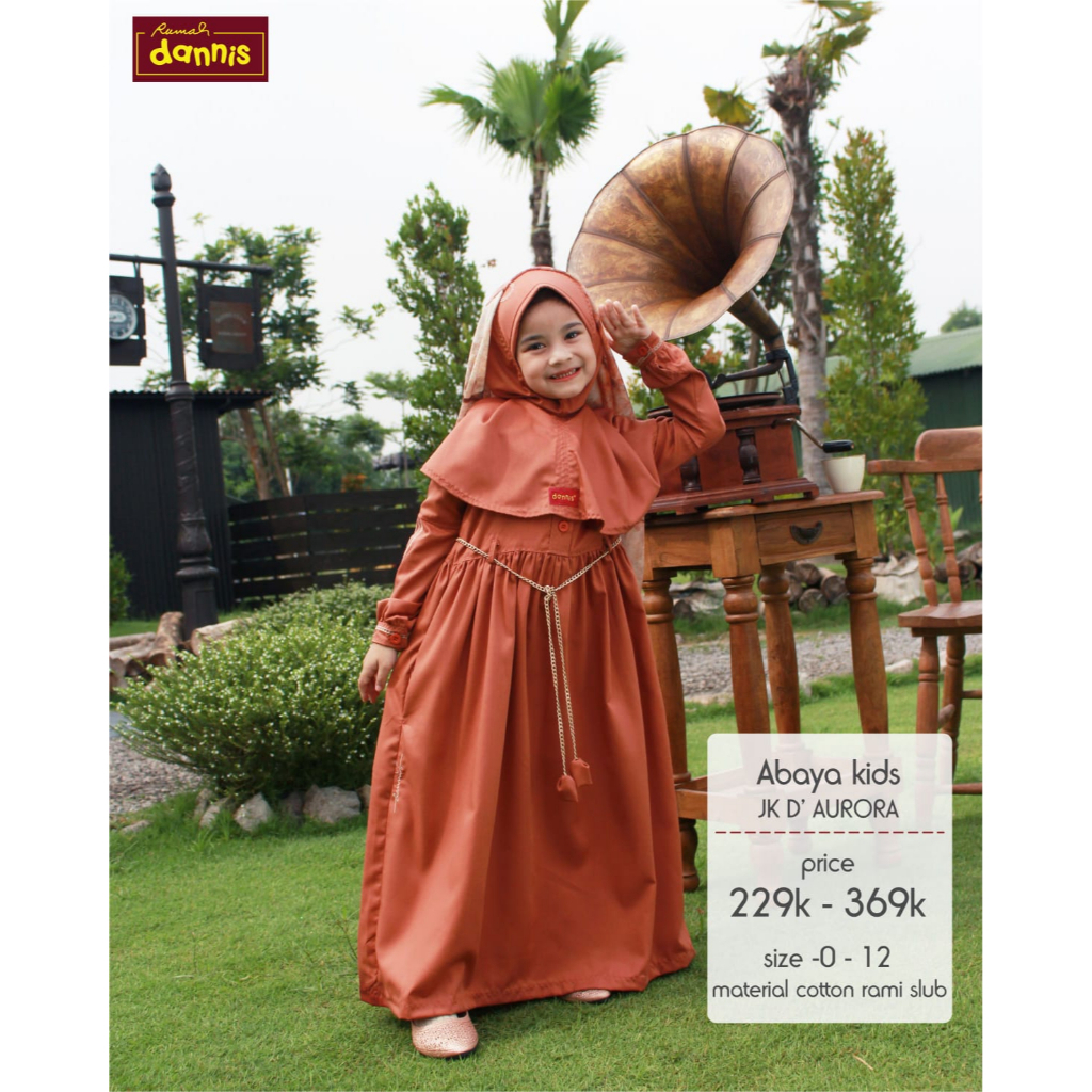 Jual Baju Dannis Terbaru Abaya Anak D' Aurora Sarimbit Couple Keluarga