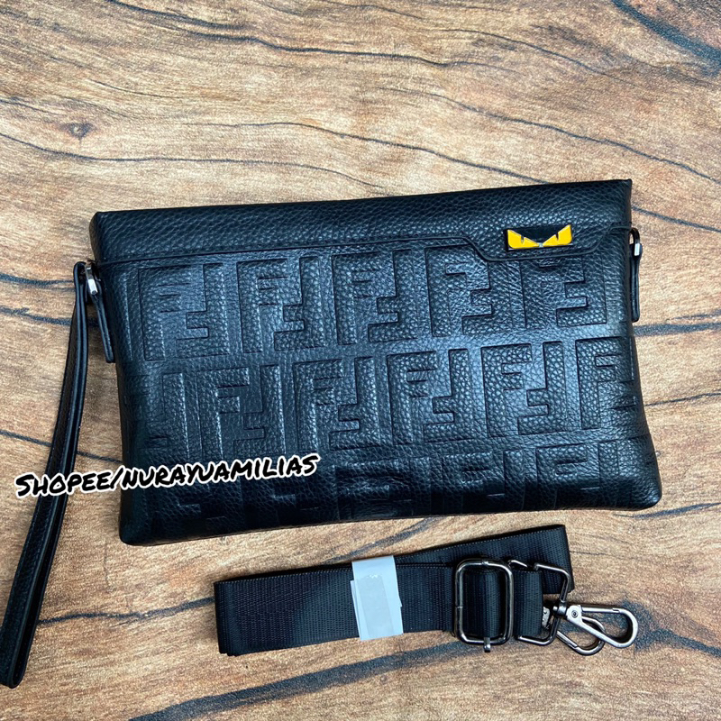 Jual clutch Fendy kulit asli import premium clutch pria wanita branded Shopee Indonesia