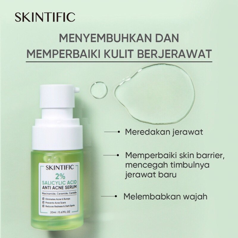 Jual Skintific 2 Salicylic Acid Anti Acne Serum 20ml Shopee Indonesia