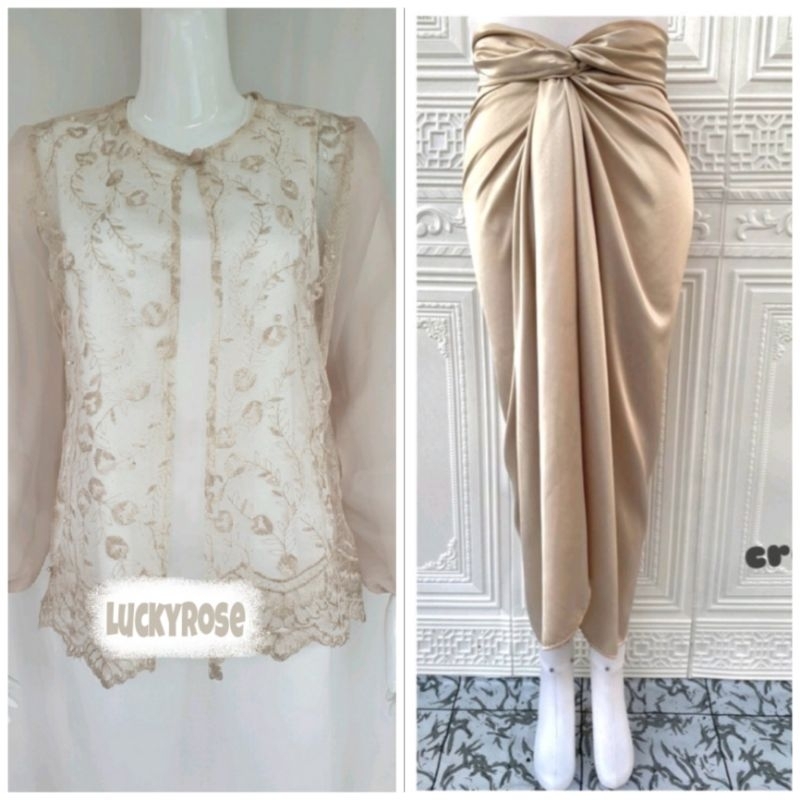 Jual OLENA ONE SET OUTER ORGANZA MEWAH DAN ROK LILIT/ 1 Set Rok Lilit ...
