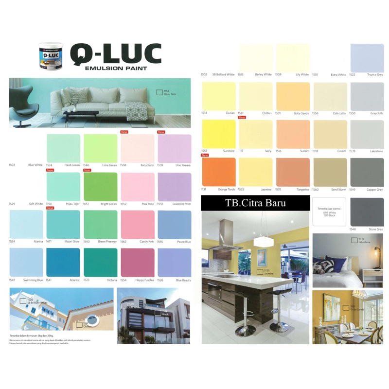 Jual Cat Tembok QLuc QLuc Qiluc Nippon Paint 5kg,Murah!! Shopee