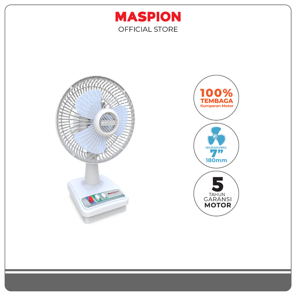 Jual Maspion Kipas Angin Meja Desk Fan 7 Inch F 18 Da Shopee Indonesia 6391