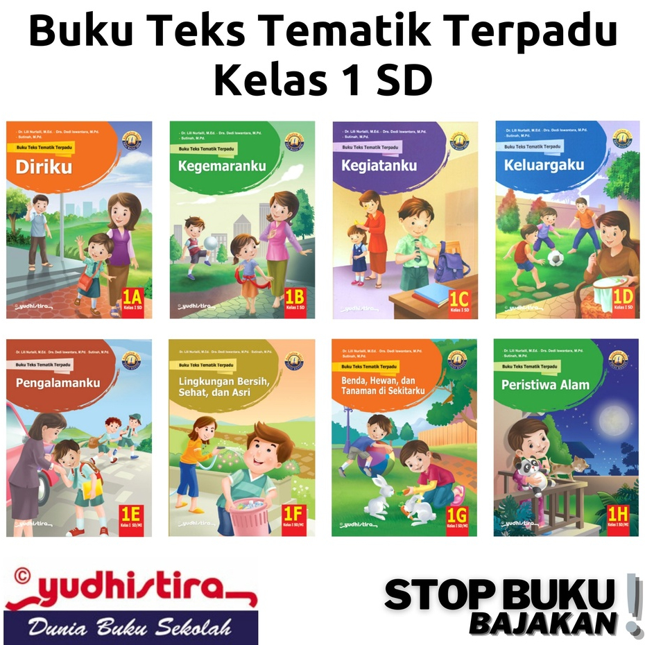 Jual Buku Teks Tematik Terpadu 1a1b1c1d1e1f1g1h Kelas 1 Sd Mi Yudhistira Kurikulum 2013 4827