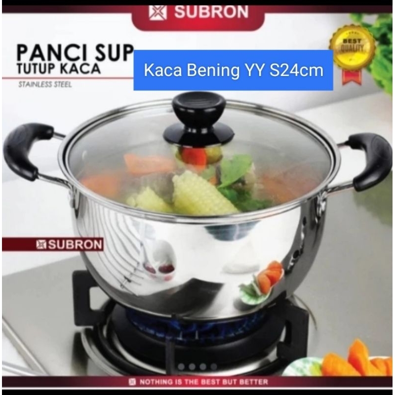 Jual SUBRON - PANCI + TUTUP KACA BENING & COKLAT ( LEBIH TEBAL) - 24cm ...