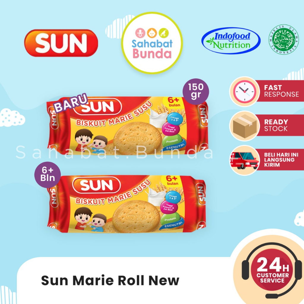 Jual SUN Marie Biskuit Rusk Susu Madu Camilan Bayi MPASI 80g | Shopee ...
