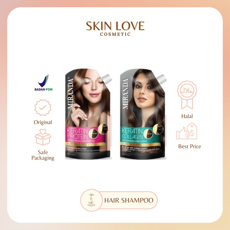 Jual Miranda Keratin Protein & Keratin Collagen Hair Shampoo 100ml