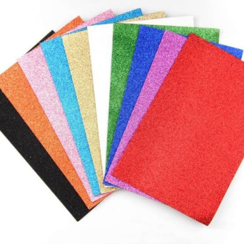Jual ECER 1 LEMBAR EVA FOAM ART GLITTER BUSA ATI KREASI Shopee Indonesia