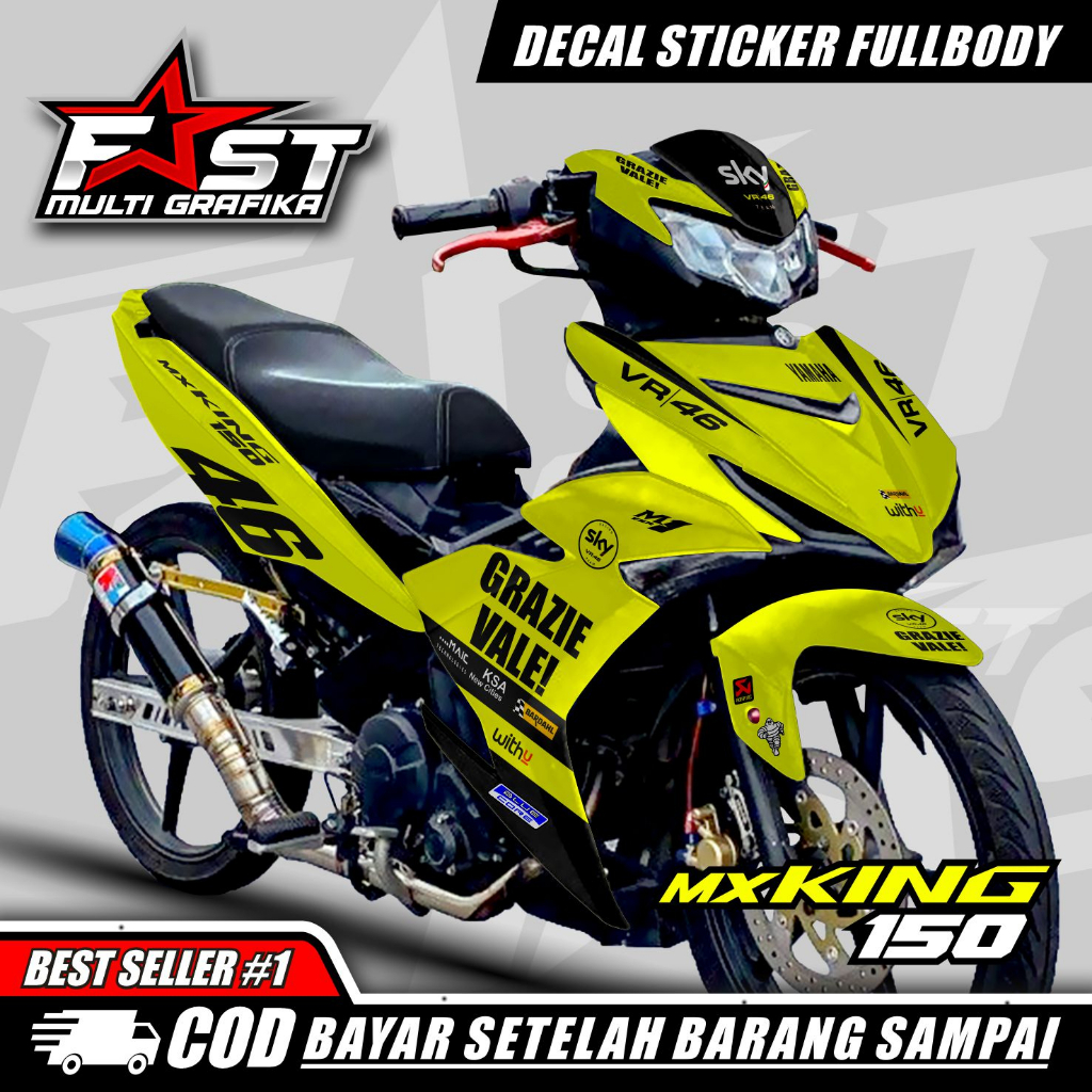 Jual Decal Full Body Yamaha Mx King New Motif Racing | Shopee Indonesia