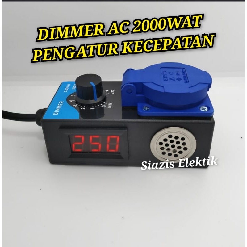 Jual Dimmer AC 2000W Pengatur Kecepatan Gerinda bor dinamo Peredup Lampu speed control Motor