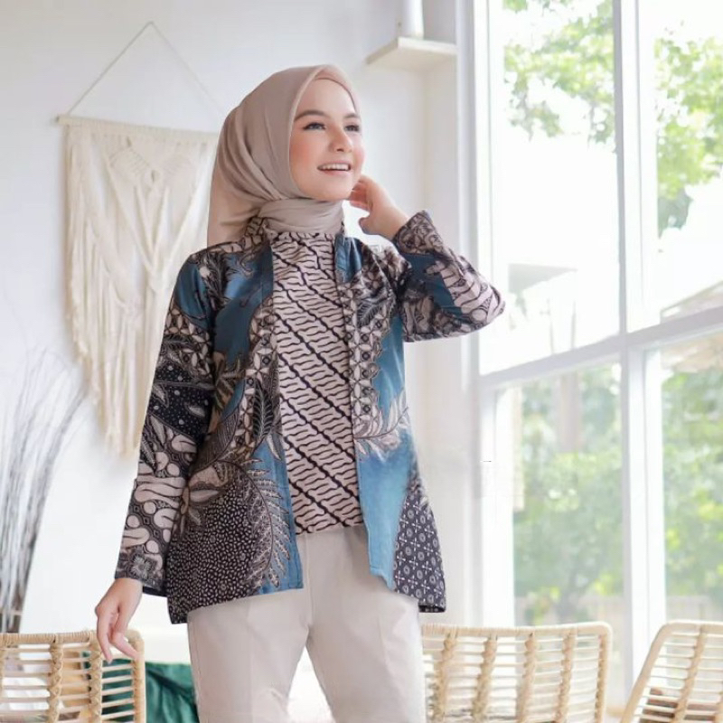 Jual Revany Id Blouse Kate Series Blouse Batik Kombinasi Modern Shopee Indonesia