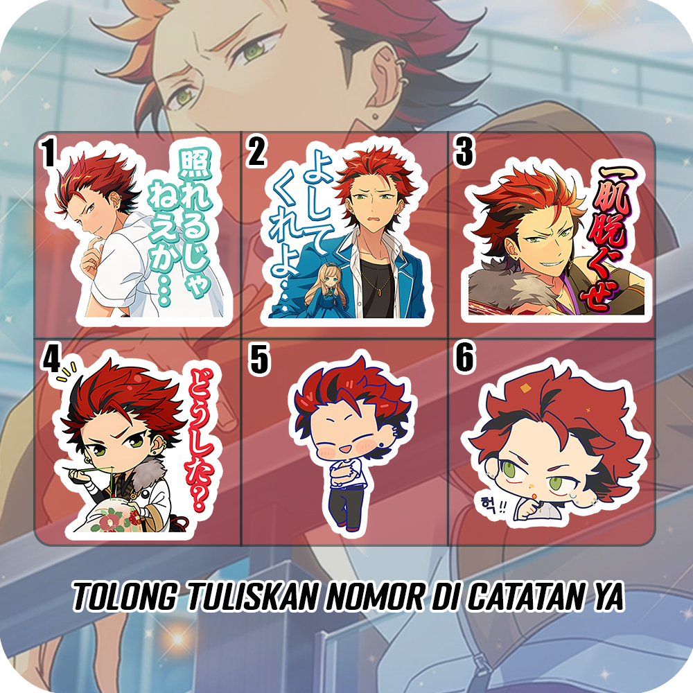 Jual Stiker Glossy Kuro Kiryu Ensemble Stars, Sticker Anti Air ...