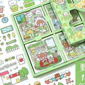 Jual Pretty Sticker Momo 1 pack isi 100 Lembar Pcs Stiker Box Momo ...
