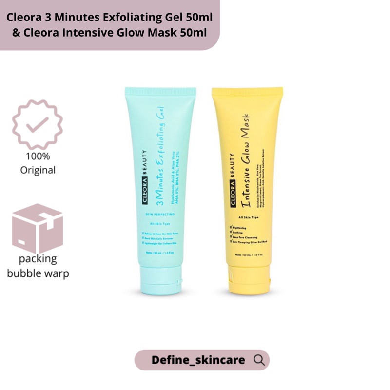 Jual CLEORA 3 Minutes Exfoliating Gel 50ml | Shopee Indonesia