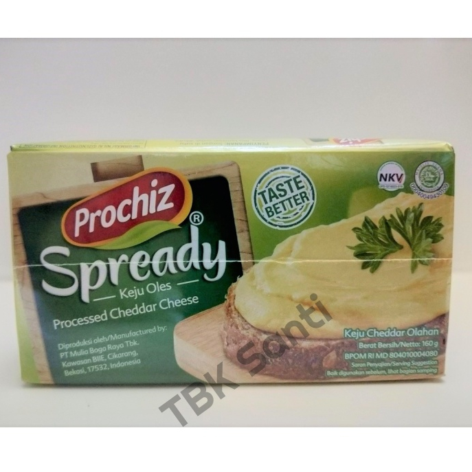 Jual Prochiz Spready | Keju Cheddar Olahan Keju Oles | 160 Gram ...