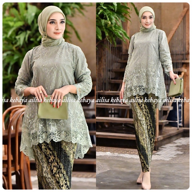 Jual COD-SET KEBAYA AZKIA- BAJU KEBAYA MODERN - - NASYEF COLLECTION ...