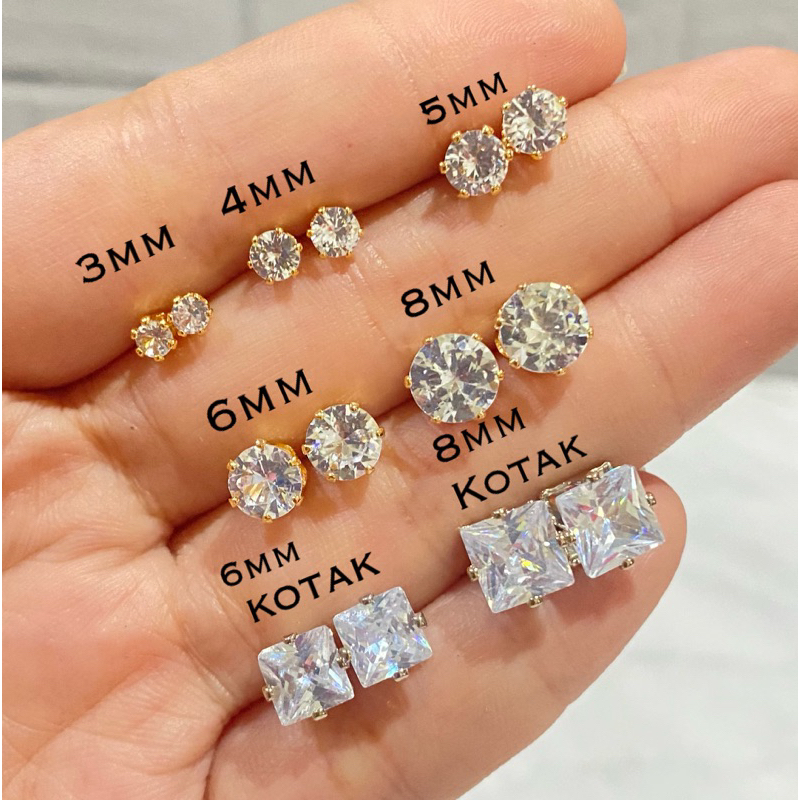 Jual ANTING TUSUK DESY PERMATA GOLD & SILVER TITANIUM | Shopee Indonesia