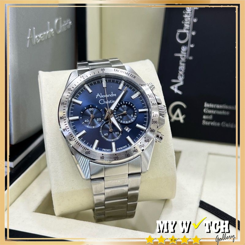 Jam Tangan Alexandre Christie Alexander Pria Chronograph AC 6667 MC Original