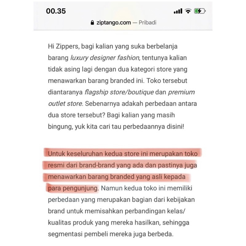 Jual Apa Itu ORIGINAL OUTLET - Baca Desc Juga Ya | Shopee Indonesia