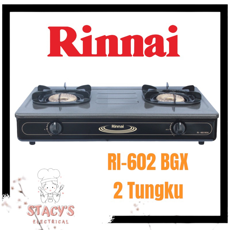 Jual KOMPOR GAS RINNAI 2 TUNGKU RI-602 BGX API BESAR | Shopee Indonesia