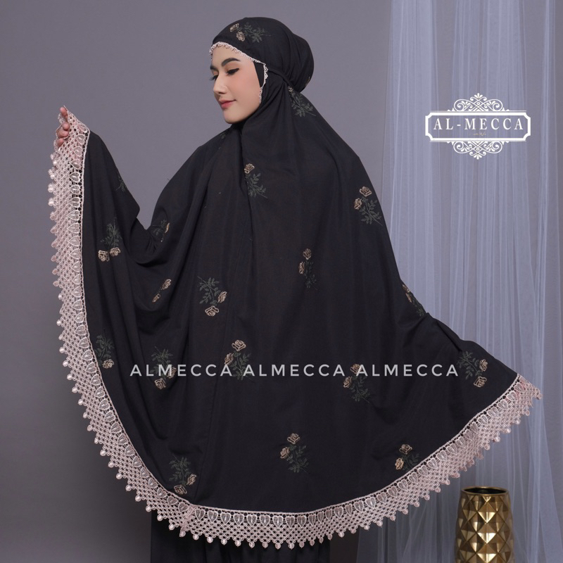 Jual Almecca Mukena Dewasa Bordir Tabur Tulip Katun Premium Renda