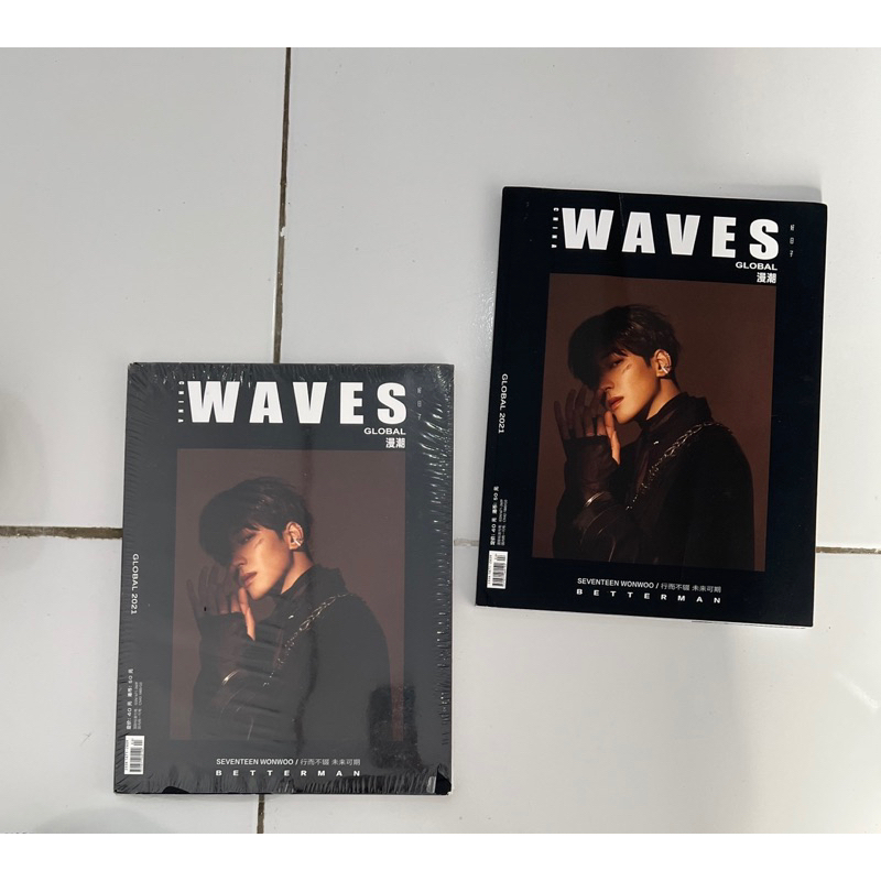 SEVENTEEN WONWOO WAVES magazine (Version B cover) + poster retailer