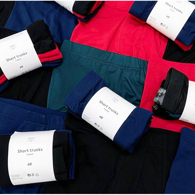 Jual Celana HMM Basic Trunks Boxer (1 PACK ISI 3) | Shopee Indonesia