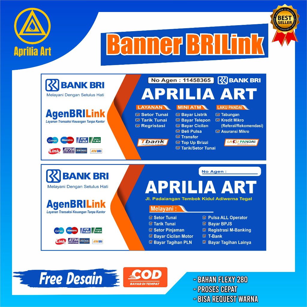 Jual Banner / Spanduk Agen BRILink Custom Nama Toko | Shopee Indonesia