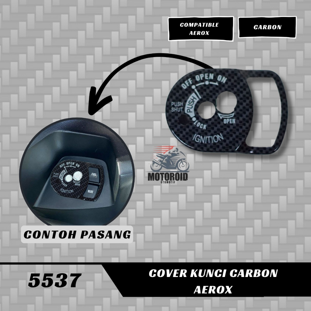 Jual COVER KUNCI KONTAK CARBON AEROX CONNECTED NEW AEROX 155 OLD CARBON