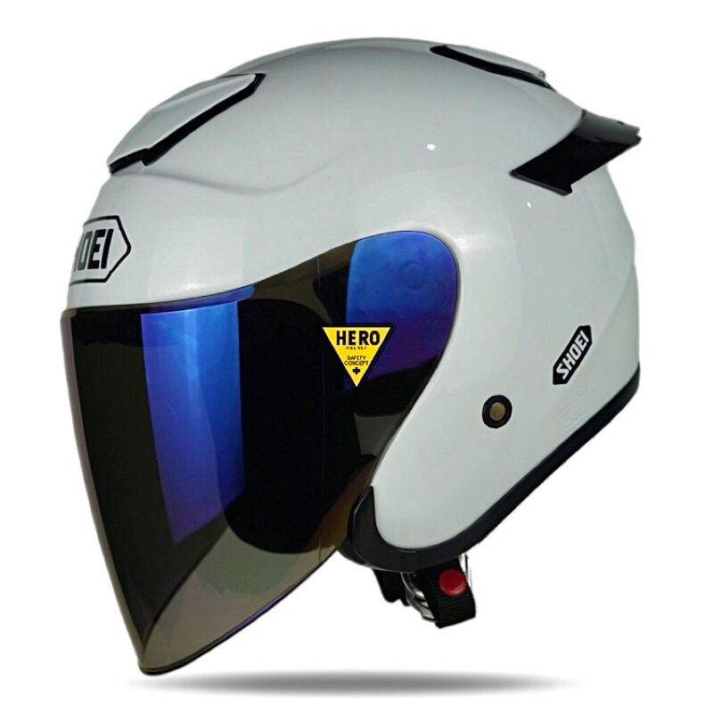 Harga helm shoei half hot sale face